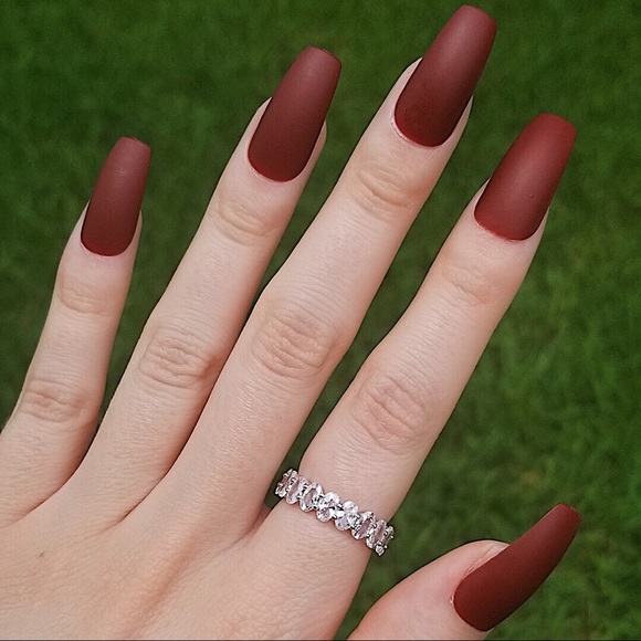 .925 Sterling Silver Oval CZ Eternity Band Ring - Picture 3 of 9